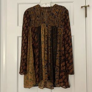 Free People Merrie Mix Tunic Top Blouse sz. XS